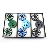Disque abrasif diamanté universel personnalisable de 4 pouces, plaque de meulage diamantée à 10 segments pour béton, support OEM