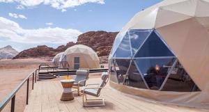 Nueva moda de cúpula geodésica prefabricadas media esfera glamping carpa de cúpula para venta - Product Image 4