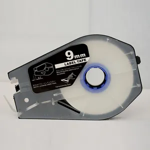 PUTY 2019 호환 레이블 테이프 카세트 9mm 흰색 레이블 PT-1109W 케이블 ID 프린터