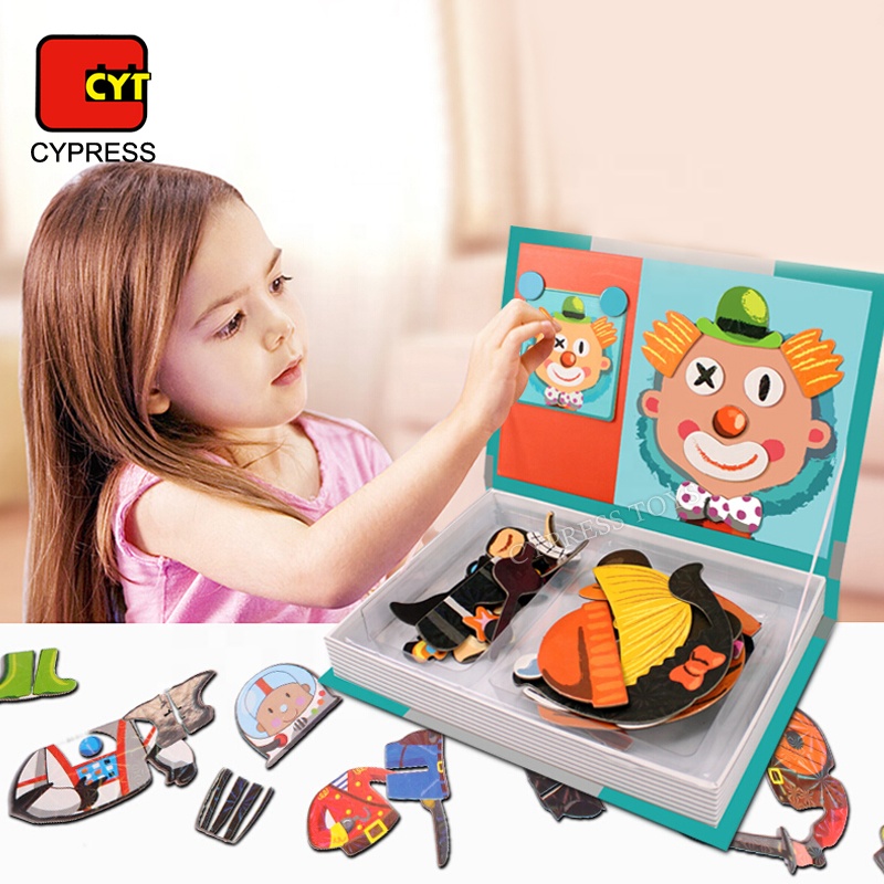 Персонаж лицо книга форма дизайн эко 3D Магнитная головоломка