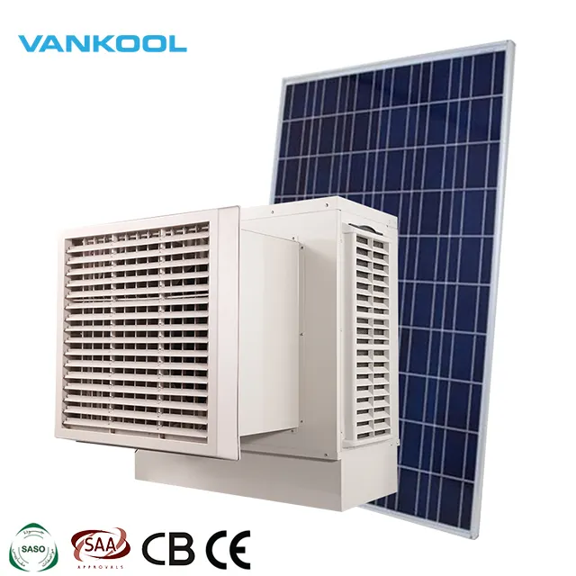 Aire acondicionado con panel solar para el hogar, enfriador evaporativo, portátil y móvil, 100W