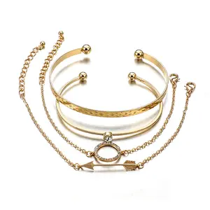 Fashion gold arrow bracelet meaning for women wholesale N95107