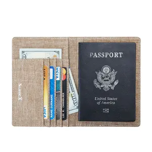 Travel Passport Cover Wallet Custom Personalized Leather RFID Blocking Passport Holder