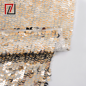 Venta al por mayor de alta calidad de doble cara <span class=keywords><strong>sirena</strong></span> oro tejido bordado de lentejuelas - Product Image 4