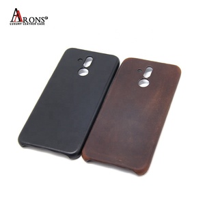 Negro marrón Slim de cuero genuino de vaca de la cubierta del teléfono móvil caso de <span class=keywords><strong>Huawei</strong></span> Mate <span class=keywords><strong>20</strong></span> <span class=keywords><strong>Lite</strong></span> - Product Image 1