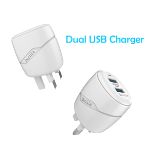 Best seller UK veloce carica 5 V 2.4A AC100-240V 50-60 HZ due USB charger con tipo di cavo- c - Product Image 6