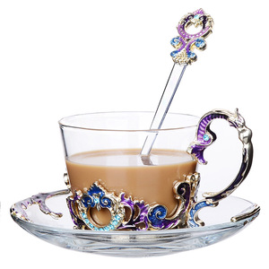 Élégant De Luxe cadeau ensemble Verre Café Tasse Pour <span class=keywords><strong>Amis</strong></span>, Famille - Product Image 1