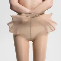 10D yaz kadın ince seksi sıkı çorap yüksek bel elastik siyah külotlu