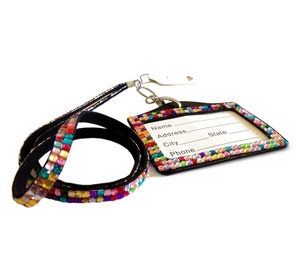 Bán buôn 100 cái Thẻ ID Người Giữ Huy Hiệu Dây Buộc Với Bling Pha Lê Rhinestone Dây Đeo Cổ Dây Buộc - Product Image 5