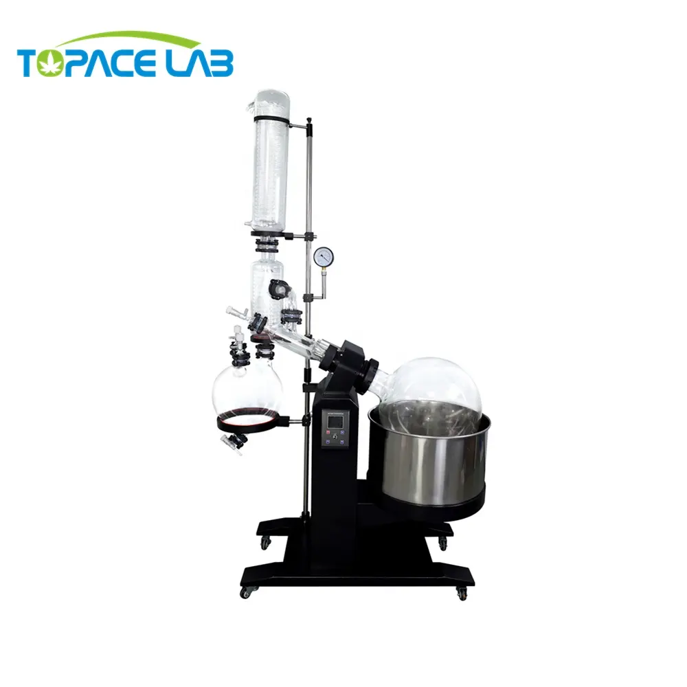 Lab elektrik Mini crystalzer kimiawi Mini 1L 2L 3L 5L peralatan distilasi vakum lapisan tipis proses distilasi