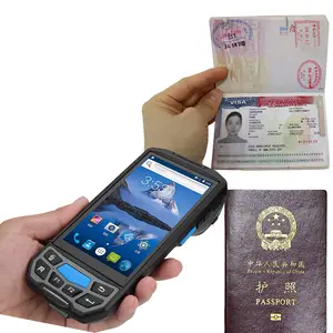 Nfc rfidデータコレクタ4G Handheld Android Mobile QR Code Reading MRZ Passport Readerワイヤレス2dバーコードスキャナとメモリ