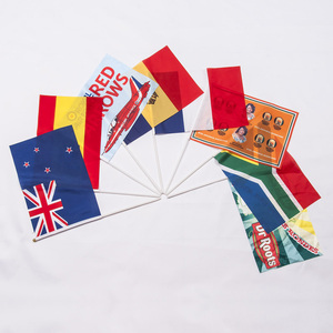 Huiyi bendera kertas Mini promosi dengan tongkat