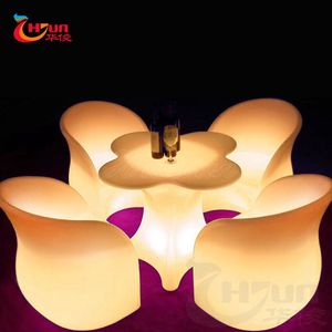 Evento de celebración Lotus flor forma colores Led iluminación de <span class=keywords><strong>mesa</strong></span> para restaurante - Product Image 3