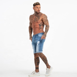 Nuovo Arrivo di Estate Blu Strappato Stretch Mutanda Calda Denim Brevi <span class=keywords><strong>Jeans</strong></span> Da <span class=keywords><strong>Uomo</strong></span> - Product Image 3
