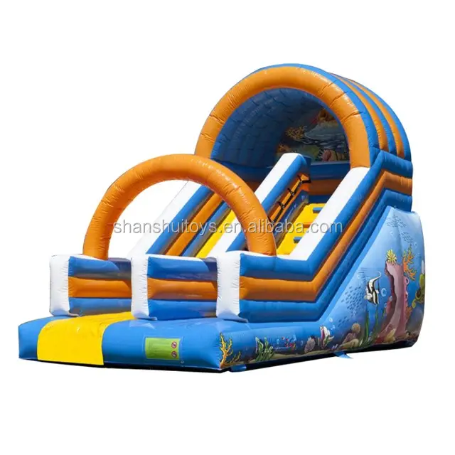 आउटडोर/इनडोर वाणिज्यिक उछाल घर बच्चों के लिए पीवीसी Vinyl Inflatable महल स्लाइड खेल का मैदान