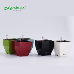 Leizisure mesa de plástico Mini pequeño regordete <span class=keywords><strong>Plaza</strong></span> trapezoidal de riego planta maceta pote de flor - Product Image 1