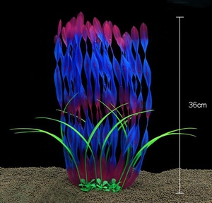 Plantes artificielles en plastique pour <span class=keywords><strong>aquarium</strong></span>, décoration de réservoir à poissons. - Product Image 6