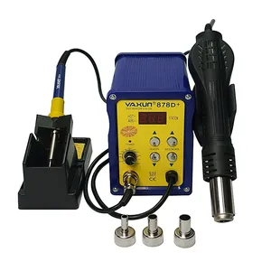 220v / 110v Automatic Rework Station YAXUN YX-878D+ 2 In 1 SMD Hot Air and Soldering Station BGA Rework Station
