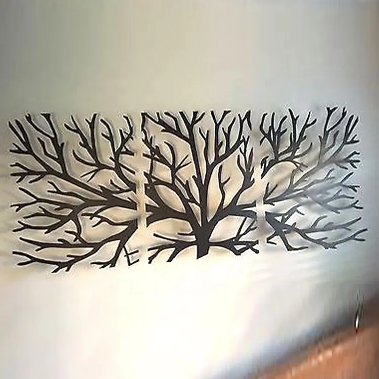 Interior Decor Stainless Steel Art Tree Sculpture on wall decor