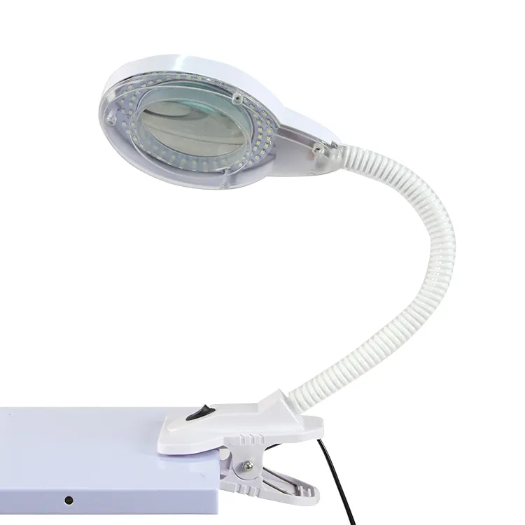 Table Desk Clamp Mount Magnifying lamp Optical Glass LED Magnifying Lamp