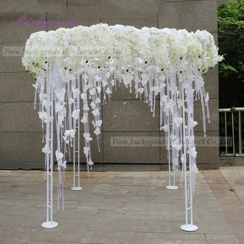 LFB954 stage backdrop Canopy Customized Wedding Decor 2019 Circle Wedding Drop Flowers with stand