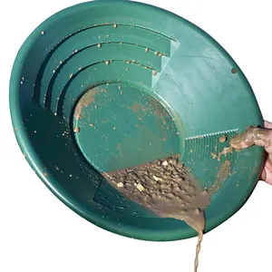 15" Gold Pan w/ Bottle Snuffer Panning Kit Prospecting Mining Gold Recovery Equipment Plastic Pan