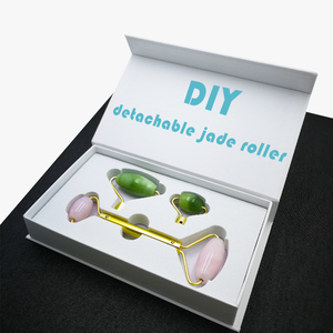 Real Jade Rodillo doble cara masajeador de cuerpo completo de la mandíbula cuello de <span class=keywords><strong>masaje</strong></span> Jadeíta jade rodillo - Product Image 1