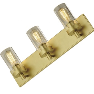 NORDIC DESIGN LAMP WALL SCONCE GOLD GLASS 3 LIGHTS HOME DECORATIVE BATHROOM <strong>VANITY</strong> <strong>LIGHTING</strong> WALL MOUNTED LIGHTS - Product Image 4