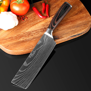 Xyj — ensemble de couteaux de cuisine avec lames en acier inoxydable, 8 pièces, Laser, damas, ensembles de couteaux de <span class=keywords><strong>Chef</strong></span>, outils utilitaires Santoku, pour l'épluchage des cadeaux - Product Image 5