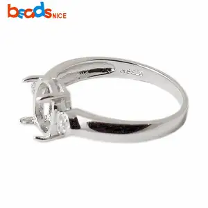 Beadsnice ID 28463 925 Sterling silver blank settings 20mm sold by PC fashion ring