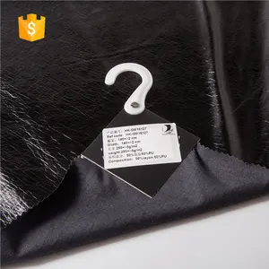 Konventionelle schwarz pu-leder raw material für kleidungsstück