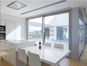 Fenêtres et portes en aluminium gris foncé avec revêtement en poudre, fenêtres coulissantes à <span class=keywords><strong>double</strong></span> vitrage en aluminium, <span class=keywords><strong>profil</strong></span>és en aluminium, directement de l'usine - Product Image 5