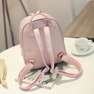 Mochila con logotipo de marca personalizada al por mayor con diseño de escamas en 4 colores, bonitos bolsos universitarios a la moda, mochila gris de piel sintética - Product Image 4