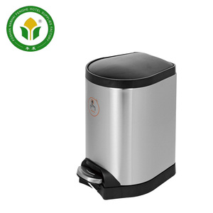 Hotel room metal waste bin pedal dustbin trash can