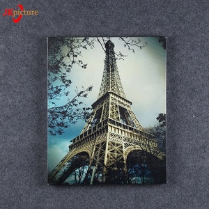 Decorativo moderno imagen <span class=keywords><strong>famosos</strong></span> edificios París Torre Eiffel lienzo pintura - Product Image 1