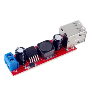 DC 6 V - 40 V ถึง 5 V 3A USB ชาร์จ DC-DC Step - down Converter โมดูลสำหรับรถชาร์จ LM2596 Dual USB