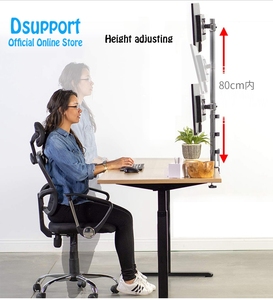 Dual <span class=keywords><strong>LCD</strong></span> LED màn hình đứng Heavy Duty bàn núi <span class=keywords><strong>Bracket</strong></span> xếp chồng lên nhau Thiết kế giữ dọc 2 màn hình md6802 - Product Image 6
