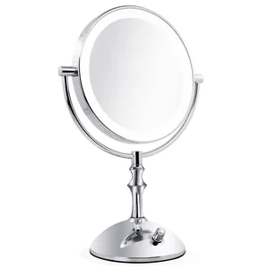 8 Inch Silver 220V Double Sides Makeup Vanity Mirror With Lights