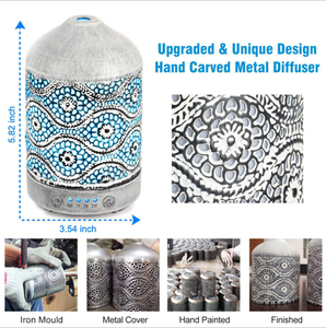 OEM sửa đổi thiết kế khuếch tán hương thơm kim loại với bộ khuếch tán màu trắng và đồng cổ điển - Product Image 3