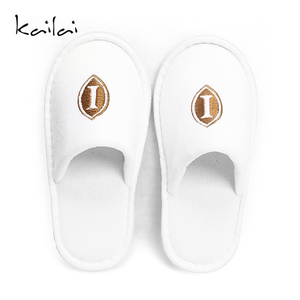Desechables de terciopelo blanco cerrada del dedo del pie de los niños zapatillas de <span class=keywords><strong>hotel</strong></span> - Product Image 1