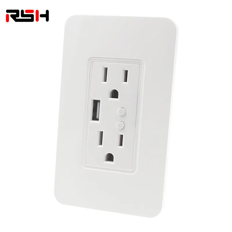 Smart Home Usb-poort Muur Plug USA Plug Stopcontact Smart Stopcontact met Usb-poort