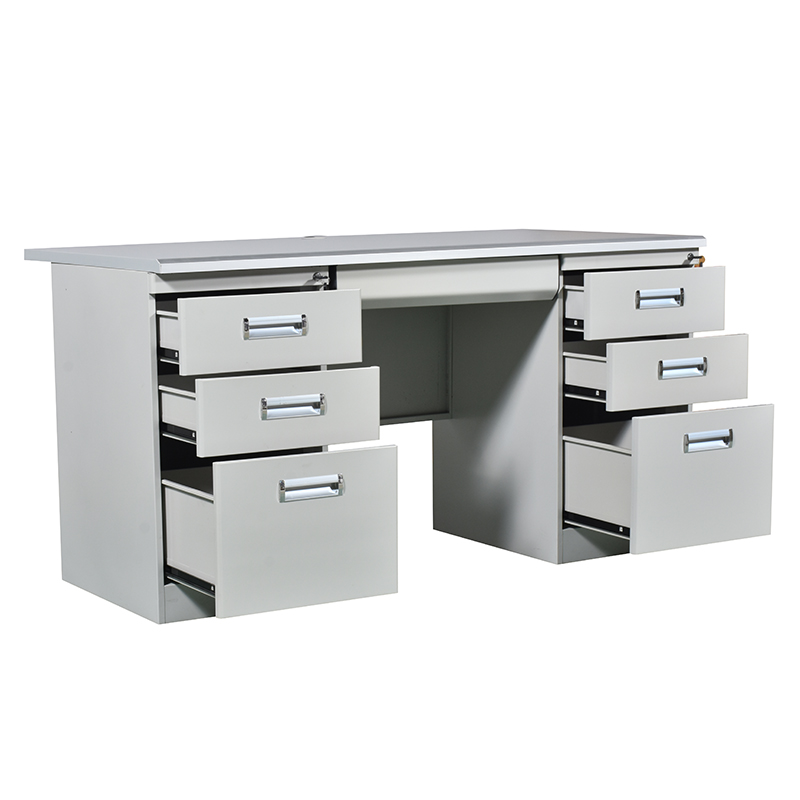 Цена оптовой продажи современный многоцелевой металлический стол с 6 ящиками
