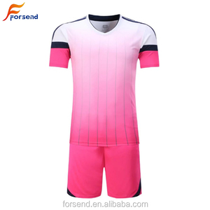 Wholesale custom sublimation blank short sleeve pink and white soccer ball - Product Image 1