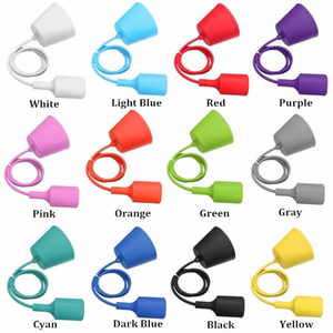 Mặt Dây Chuyền cổ điển Ánh Sáng Ổ Cắm E26 E27 Ổ Cắm Cơ Sở Silicon Mặt Dây Chuyền Treo Đèn Chủ Với Dây Đối Với Bóng Đèn Edison - Product Image 6