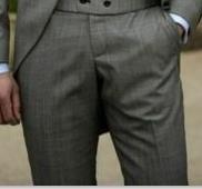 Grigio Da Sposa Groomsmen Smoking su misura Con Doppio Petto Della Maglia Degli Uomini Del Vestito WF163 - Product Image 3