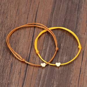 Di Colore dell'<span class=keywords><strong>oro</strong></span> Del Braccialetto Del Cuore di Gioielli Fatti A Mano Multicolor Fortunato Braccialetto di Corda Regolabile Per Le Donne I Bambini - Product Image 5