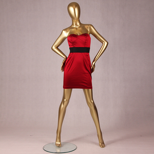 Maniquí de Mujer Sentada con Cuerpo Completo para Exhibición de Ropa, Estilo <span class=keywords><strong>Egghead</strong></span>, Ropa Usada de Tienda, Color Dorado - Product Image 2