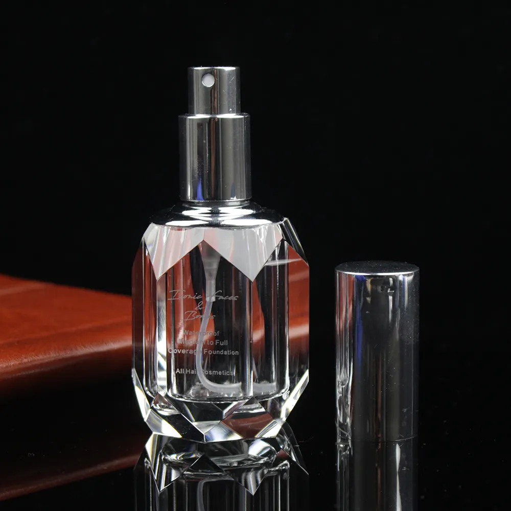 Customized Logo Engraving 20ml K9 Cristal Refill Bottle for Perfume with Spray Top