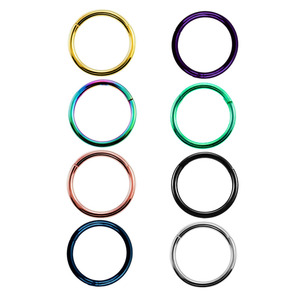 316L In Acciaio Inox A Cerniera Segmento Del Cerchio Anello Al Naso 16G Clicker Dell'orecchio della Cartilagine Tragus <span class=keywords><strong>Helix</strong></span> Anello - Product Image 2