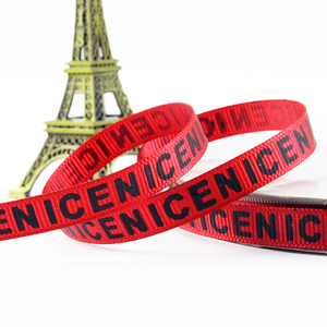 <span class=keywords><strong>de</strong></span> la cinta del grosgrain importado 10mm <span class=keywords><strong>rojo</strong></span> marca impreso delgada tejer grogrén (ligamento tafetán cinta - Product Image 3